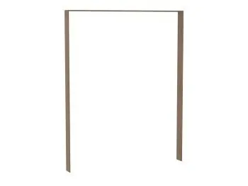 Декор обклад шкафа 4 дв., Палермо (16*150) Дуб Каселла коричневый/Экокожа Мокко, 12801