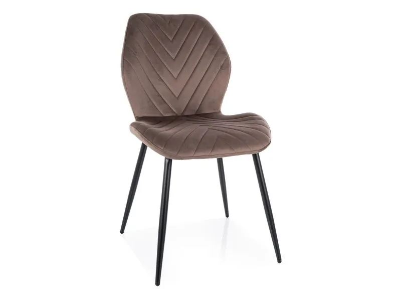 Стул кухонный Signal MIKE Velvet Bluvel 38 (капучино/черный)