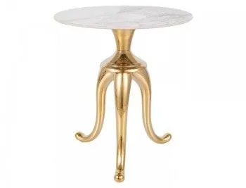 Стол журнальный Signal SNAKE (белый/золотой)