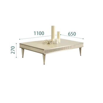 Журнальный столик узкий Римини СОЛО (Ваниль/Серебро) РМСТ-3(s)