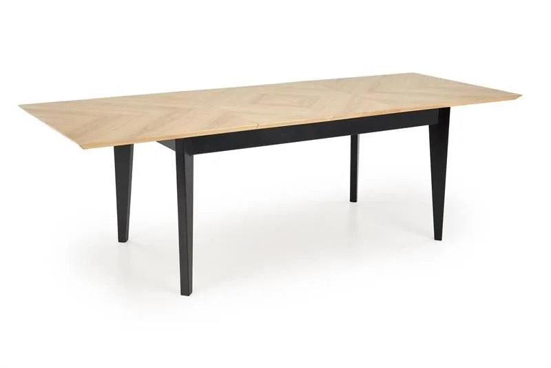 Стол обеденный Halmar EDMONDO 160 раскладной (дуб/черный) | изображение 2