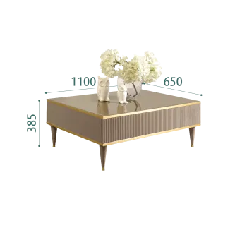 Журнальный столик с ящиком Римини СОЛО (Мокка/Золото) РМСТ-2(s)