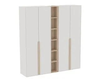 Полка открытая и 2-дверные шкафы с глухими дверями, Аврора, Дуб Мария/Кашемир