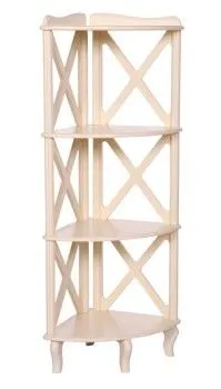 Этажерка-стеллаж угловая Джульетта-3 (дуб шампань)