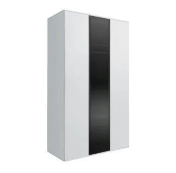 Шкаф 3-х дверный Bogemia Air (Белый/Черный) БМШ2/3(1)