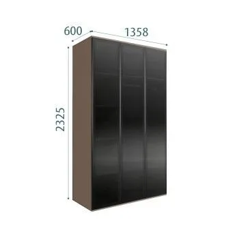 Шкаф 3-х дверный Bogemia Air (Мокка/Черный) БМШ2/3(3)