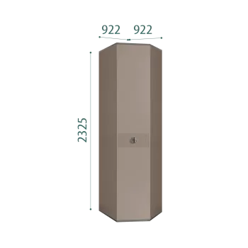 Шкаф угловой Римини СОЛО (Мокка/Серебро) РМШУ2/1(s)