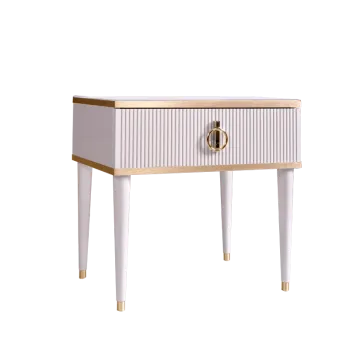 Тумба прикроватная Римини СОЛО (Белый/Золото) РМТП-1(s)