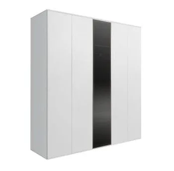 Шкаф 5-ти дв. Bogemia Air (Белый/Серебро) БМШ2/5(1)