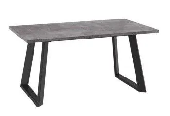 Стол раздвижной Napoli Lux-160 (Дымчатая керамика/Чёрный) 160 (205)х90