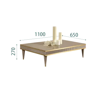 Журнальный столик узкий Римини СОЛО (Мокка/Золото) РМСТ-3(s)
