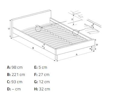 Кровать Halmar ALOHA (серый) 90/200 | изображение 2