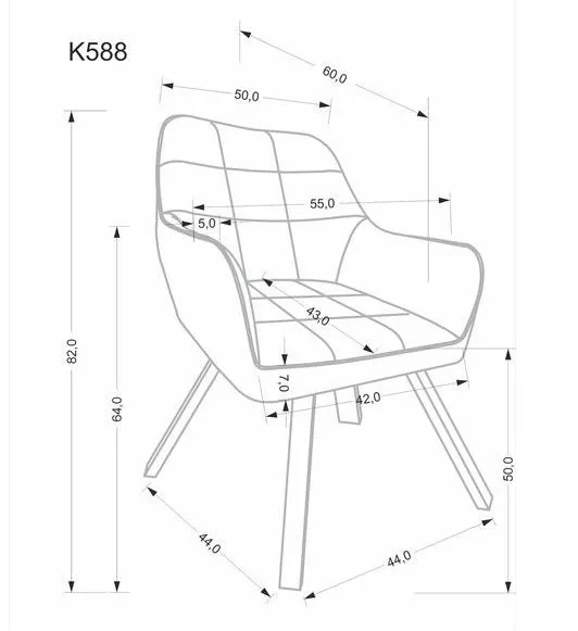 Стул кухонный Halmar K588 (черный/черный) | изображение 6
