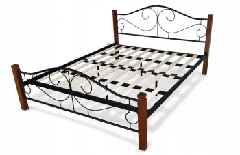 Кровать Halmar VIOLETTA 140 (черешня античная/черный)