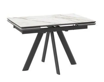 Стол с керамическим покрытием Джейтон-120 (CALAKATTA GOLD ST CER/Черный) 120(30+30)х80