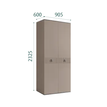 Шкаф 2-х дверный Римини СОЛО (Мокка/Серебро) РМШ2/2(s)