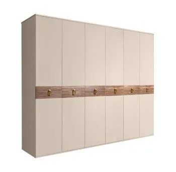 Шкаф 6-ти дв. Bogemia Wood Fa (Ваниль/Золото) БМШ2/6(Wo)