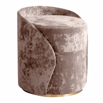 Пуф-тумба Розовая дымка (Crush) золото Sweet dreams PS-101