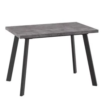 Стол раздвижной Бьерн-110 (Дымчатая керамика/Чёрный) 110(142)х70