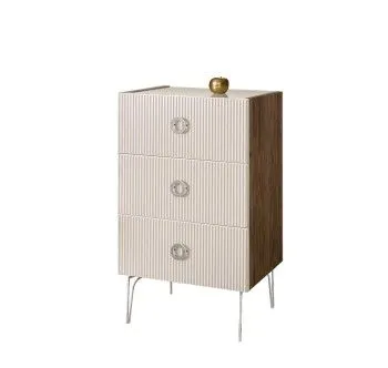 Комод Bogemia Woodline Fi (Слоновая кость) (Lakobel/Хром) БМКМ-1
