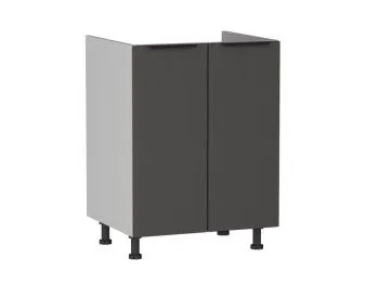 Стол под мойку 2-х дверный СМ-60, Ватель (600*520*820) Экокожа Серый, 23310