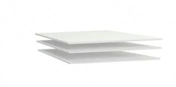 Дополнительные полки в 3-х дверный шкаф, Лацио (932*442*16) Белый, 11010