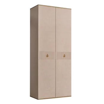 Шкаф 2-х дверный Римини СОЛО (Латте/Золото) РМШ2/2(s)