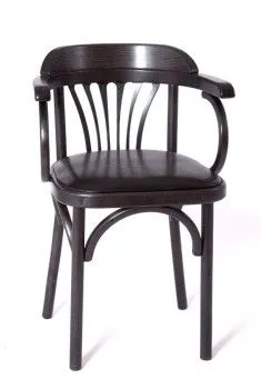 Стул Михаэль мягкий (венге, экокожа ЧЕРНАЯ)