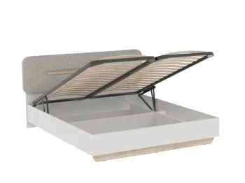 Кровать 1800 с темной мягкой вставкой и подъемным механизмом, Аврора (1956*2063*1049) Дуб Мария/Кашемир