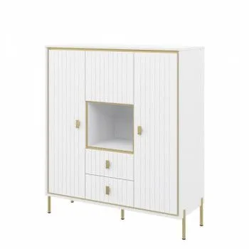 Шкаф комбинированный Люксор MH-042-03 белый глянец