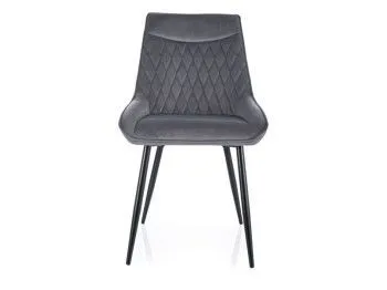 Стул кухонный Signal AGAT Velvet Bluvel 14 (темно-серый/черный)