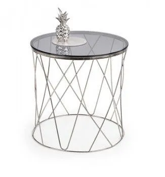 Стол журнальный Halmar SELENA (дымчатый/хром)