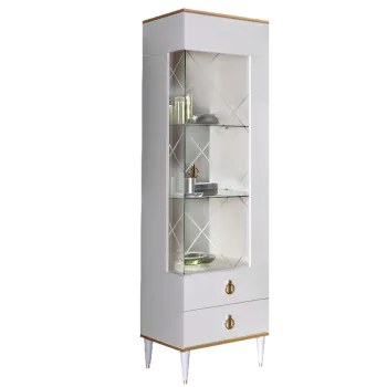 м. Марьина Роща - Витрина 1-ств. Римини (Белый/Золото) (Правая) РМВ1-1С