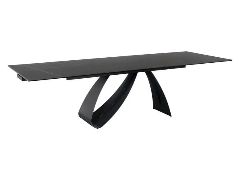Стол обеденный Signal DIUNA CERAMIC раскладной (черный мат)