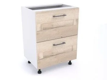 Стол с ящиками СЯ-60 (2), Дублин (600*470*820) Дуб галифакс белый, 21621