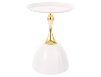 Стол журнальный Signal PIANA (белый/золотой)