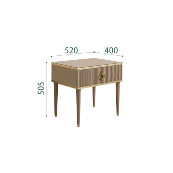 Тумба прикроватная Римини СОЛО (Мокка/Золото) РМТП-1(s)