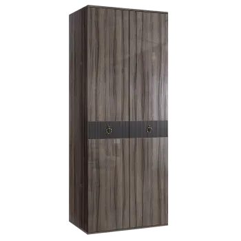 Шкаф 2-х дверный Римини СОЛО (Орех империя/Золото) РМШ2/2(s)