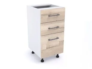 Стол с ящиками СЯ-40, Дублин (400*470*820) Дуб галифакс белый, 21616