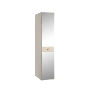 Шкаф 1-но дверный с зеркалом Римини СОЛО (Бежевый/Золото) РМШ1/1(s)