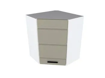 Шкаф угловой ШУ-60, Канзас (600*600*720) Капучино Софт, 20929