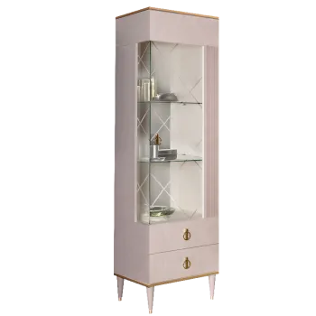 Витрина 1-ств. Римини СОЛО (Латте/Золото) (Правая) РМВ1-1С(s)