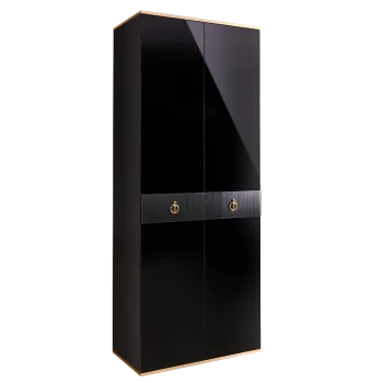 Шкаф 2-х дверный Римини СОЛО (Черный/Золото) РМШ2/2(s)