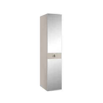 Шкаф 1-но дверный с зеркалом Римини СОЛО (Слоновая кость/Серебро) РМШ1/1(s)