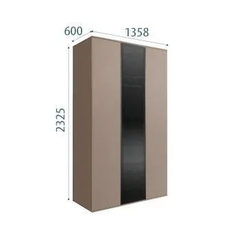 Шкаф 3-х дверный Bogemia Air (Мокка/Черный) БМШ2/3(1)