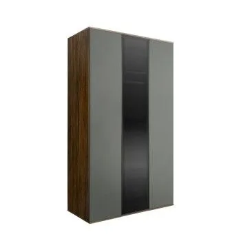 Шкаф 3-х дверный Bogemia Woodline Air (Серый/Черный) БМШ2/3(1)