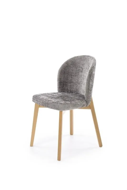 Стул кухонный Halmar BASSO (серый/дуб натуральный)