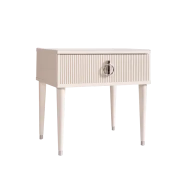 Тумба прикроватная Римини СОЛО (Бежевый/Серебро) РМТП-1(s)