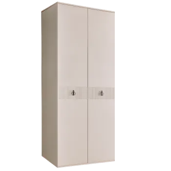 Шкаф 2-х дверный Римини СОЛО (Бежевый/Серебро) РМШ2/2(s)