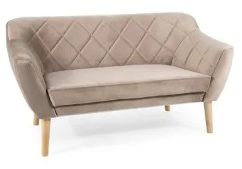 Диван Signal KARO 2 VELVET (темно-бежевый/бук)